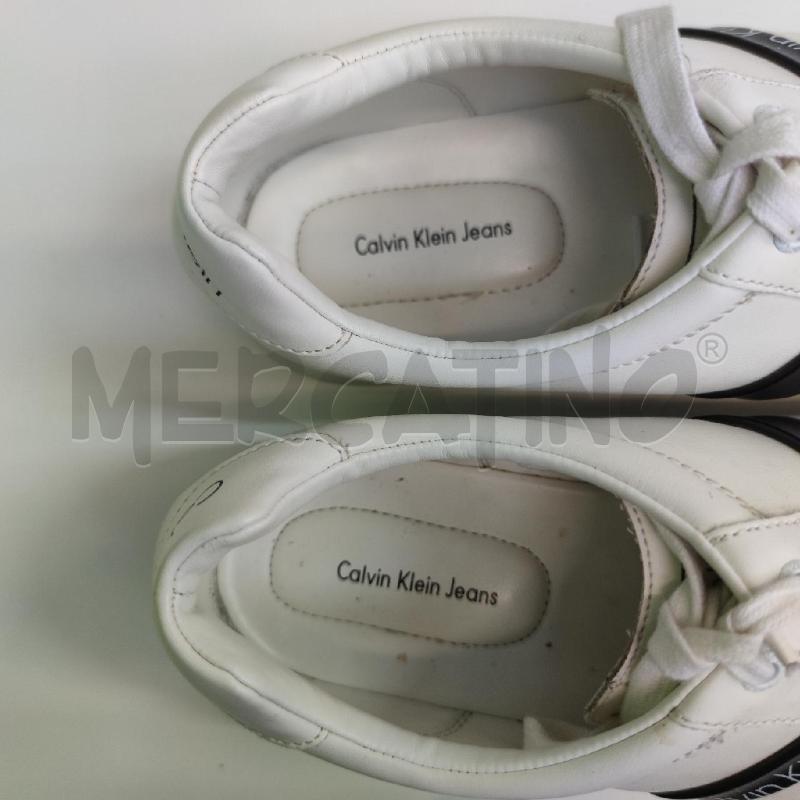 SNEAKERS DONNA CALVIN KLEIN BIANCHE STRISCIA NERA | Mercatino dell'Usato Settimo torinese 4