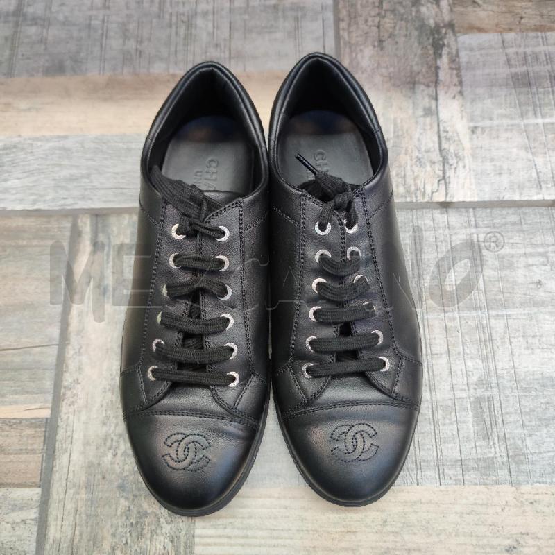 SNEAKERS DONNA CHANEL UNIFORM NERE PELLE  | Mercatino dell'Usato Settimo torinese 1
