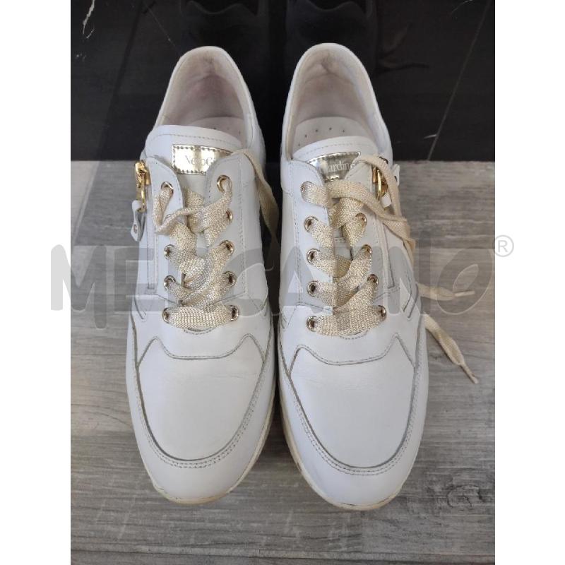 SNEAKERS DONNA NERO GIARDINI PELLE BIANCHE LACCI DOR | Mercatino dell'Usato Settimo torinese 2