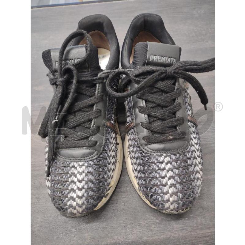 SNEAKERS DONNA PREMIATA INTRECCI NERE GRIGIE | Mercatino dell'Usato Settimo torinese 3