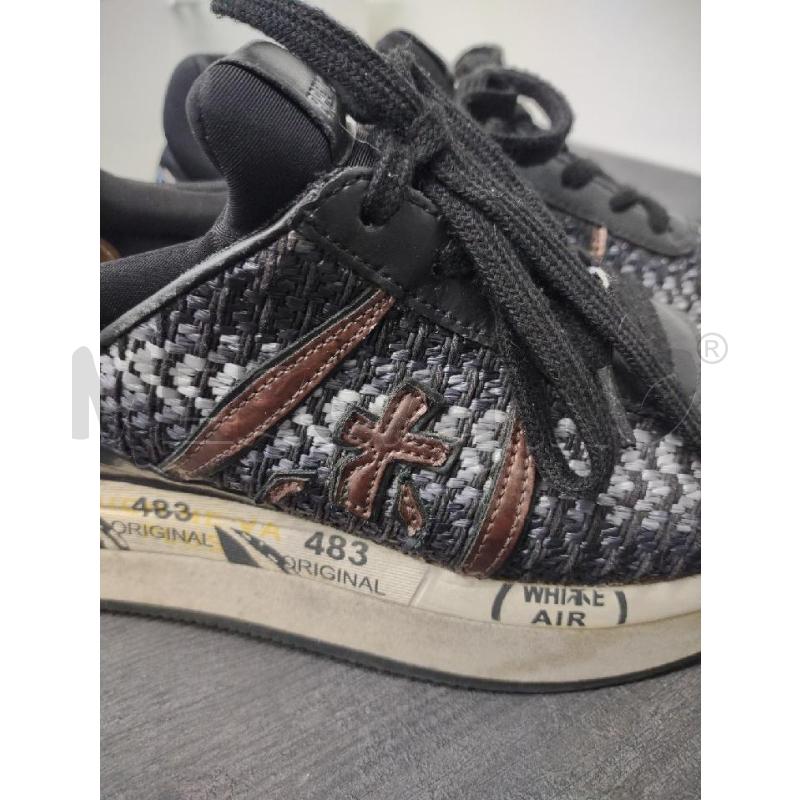 SNEAKERS DONNA PREMIATA INTRECCI NERE GRIGIE | Mercatino dell'Usato Settimo torinese 4