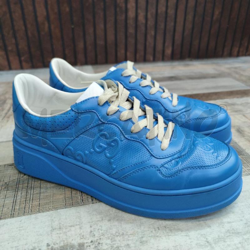 SNEAKERS UNISEX GUCCI PELLE BLU LOGHI | Mercatino dell'Usato Settimo torinese 2