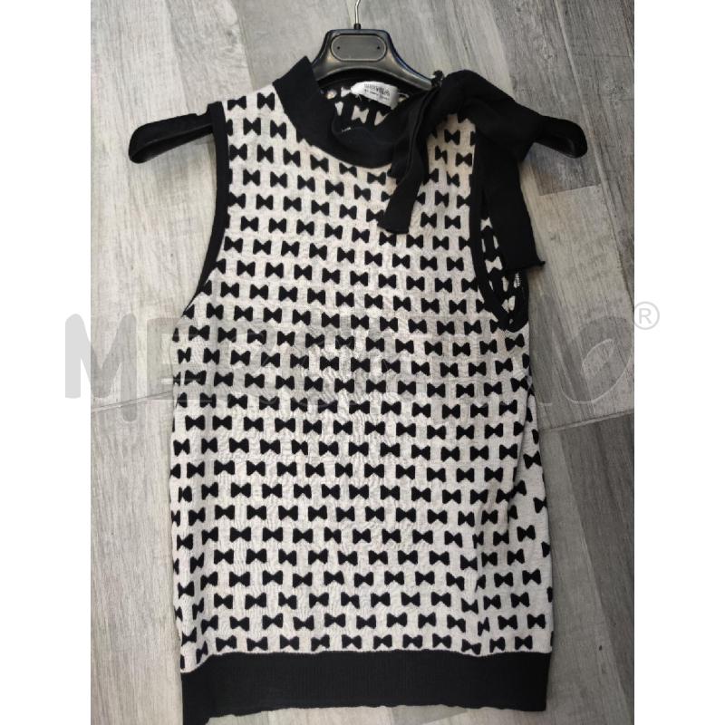 SOTTO GIACCA SONIA RYKIEL NERO BIANCO FIOCCHETTI | Mercatino dell'Usato Settimo torinese 1