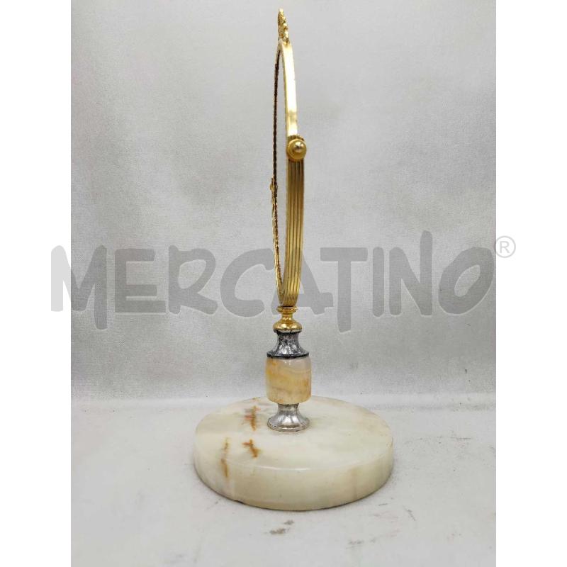 SPECCHIO DORATO CON  BASE MARMO BIANCO | Mercatino dell'Usato Settimo torinese 2