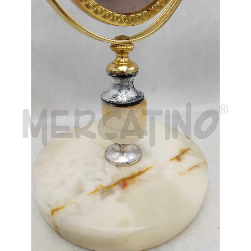 SPECCHIO DORATO CON  BASE MARMO BIANCO | Mercatino dell'Usato Settimo torinese 5