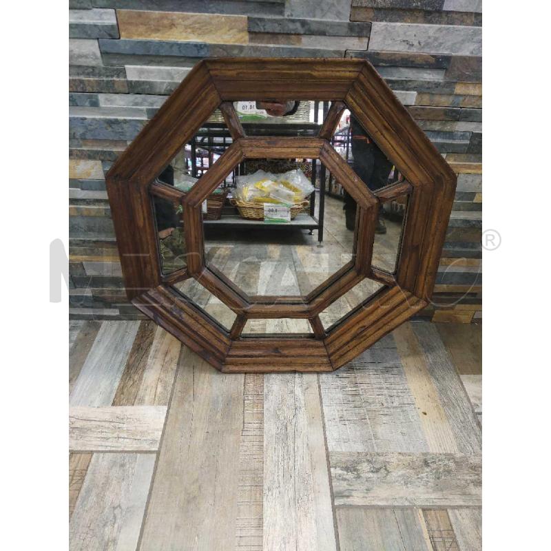 SPECCHIO OTTAGONALE LEGNO | Mercatino dell'Usato Settimo torinese 1