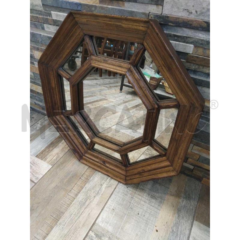 SPECCHIO OTTAGONALE LEGNO | Mercatino dell'Usato Settimo torinese 3