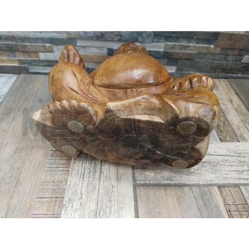 STATUA LEGNO BUDDHA INTARSIATA 33 CM  | Mercatino dell'Usato Settimo torinese 3