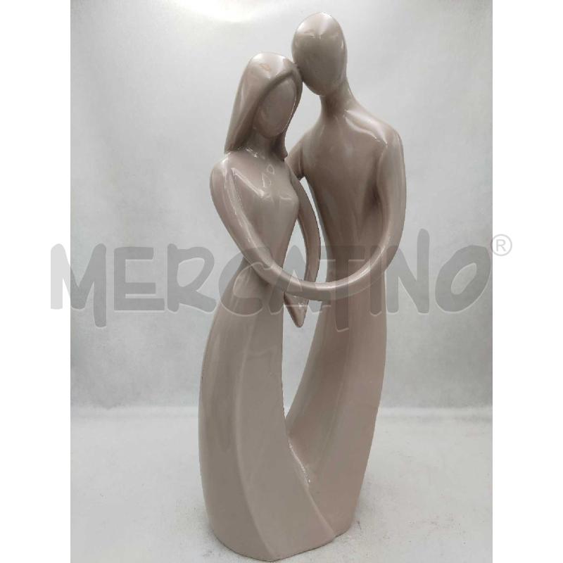 STATUINA CON SPOSI TENDENTE AL GRIGIO | Mercatino dell'Usato Settimo torinese 1