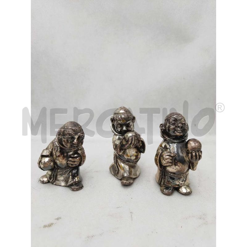STATUINE PRETI TRIS ARGENTO  | Mercatino dell'Usato Settimo torinese 1