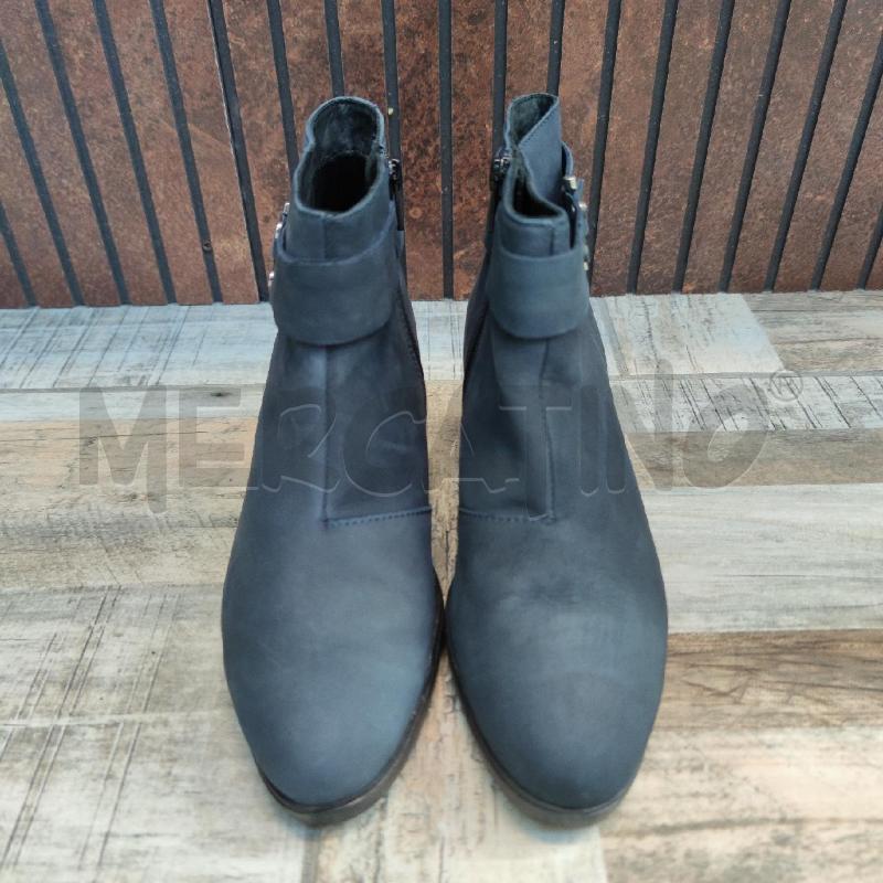 STIVALETTI CON TACCO SCHOLL PELLE BLU | Mercatino dell'Usato Settimo torinese 1