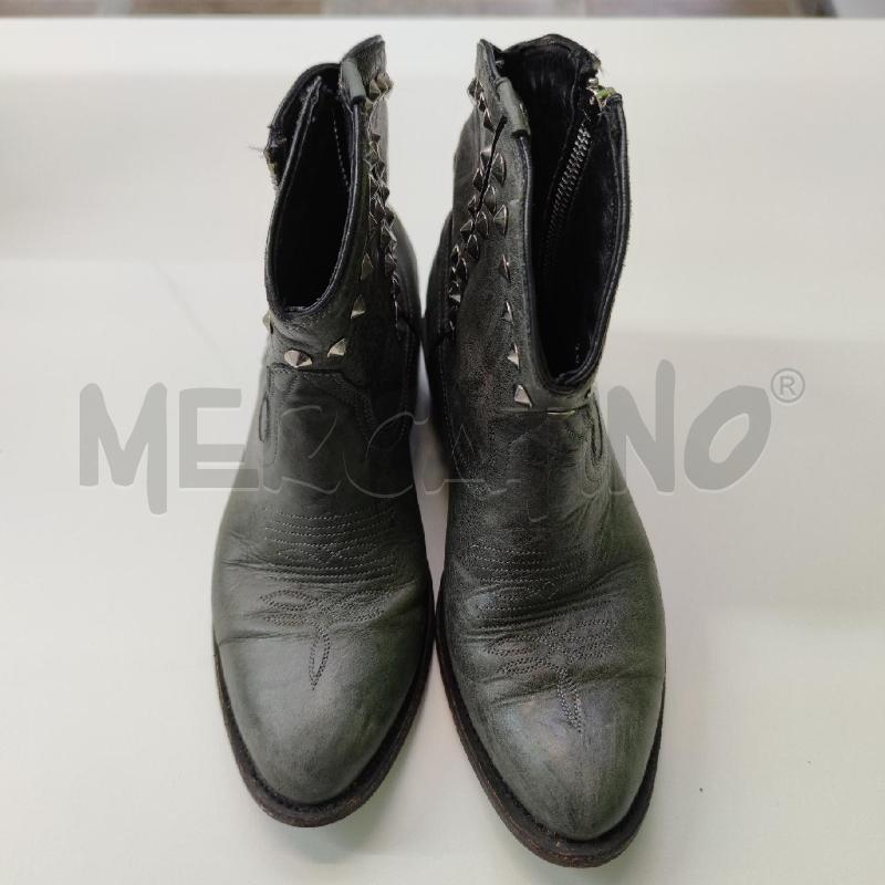 STIVALETTI TEXANI ASH PELLE GRIGI VERDI BORCHIE | Mercatino dell'Usato Settimo torinese 2