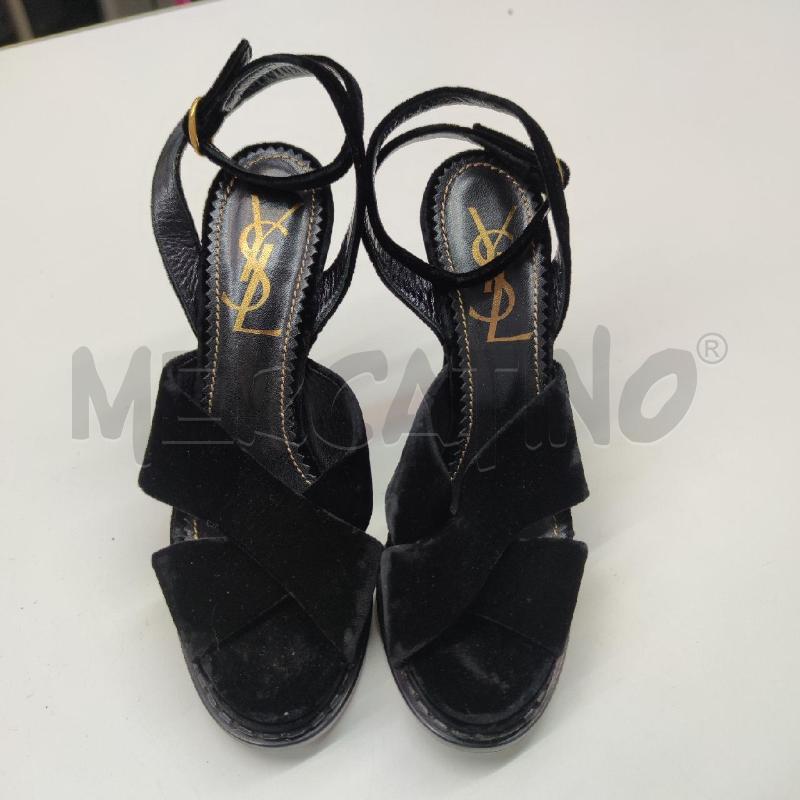 TACCHI APERTI YVES SAINT LAURENT VELLUTO FASCE INCROCIO | Mercatino dell'Usato Settimo torinese 1