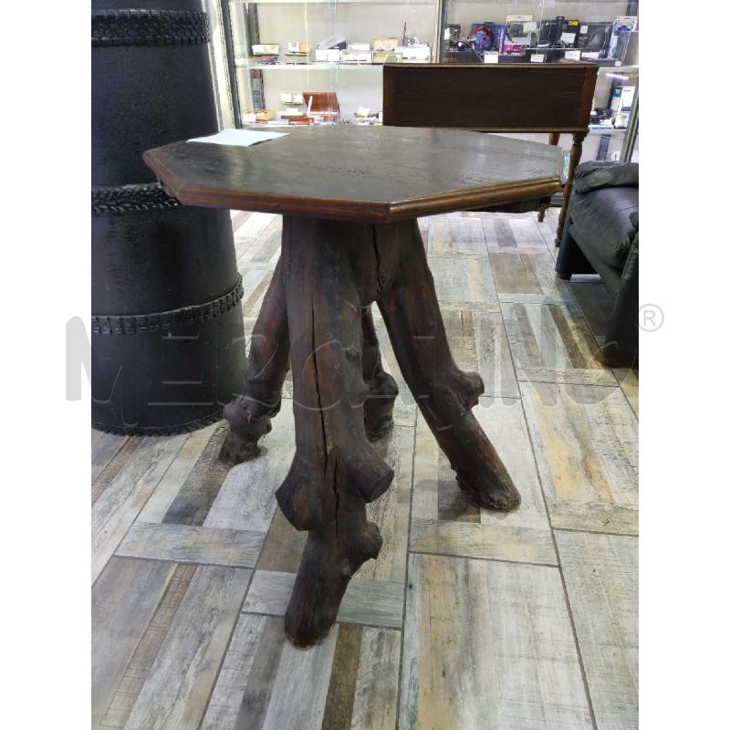 TAVOLINO 3 PIEDI TRONCO CON PIANO ROTONDO  | Mercatino dell'Usato Settimo torinese 1