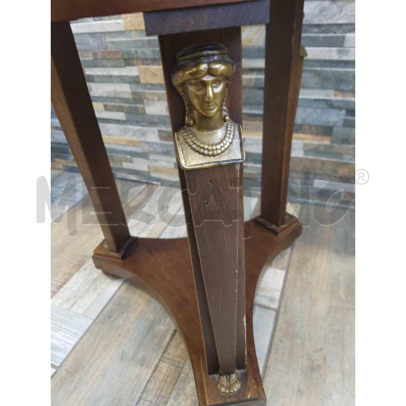TAVOLINO DA SALOTTO STILE IMPERO FREGI BRONZO TONDO | Mercatino dell'Usato Settimo torinese 4