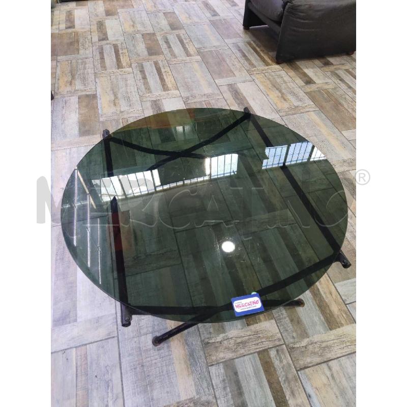 TAVOLINO DESIGN FUME' GAMBE METALLO | Mercatino dell'Usato Settimo torinese 1