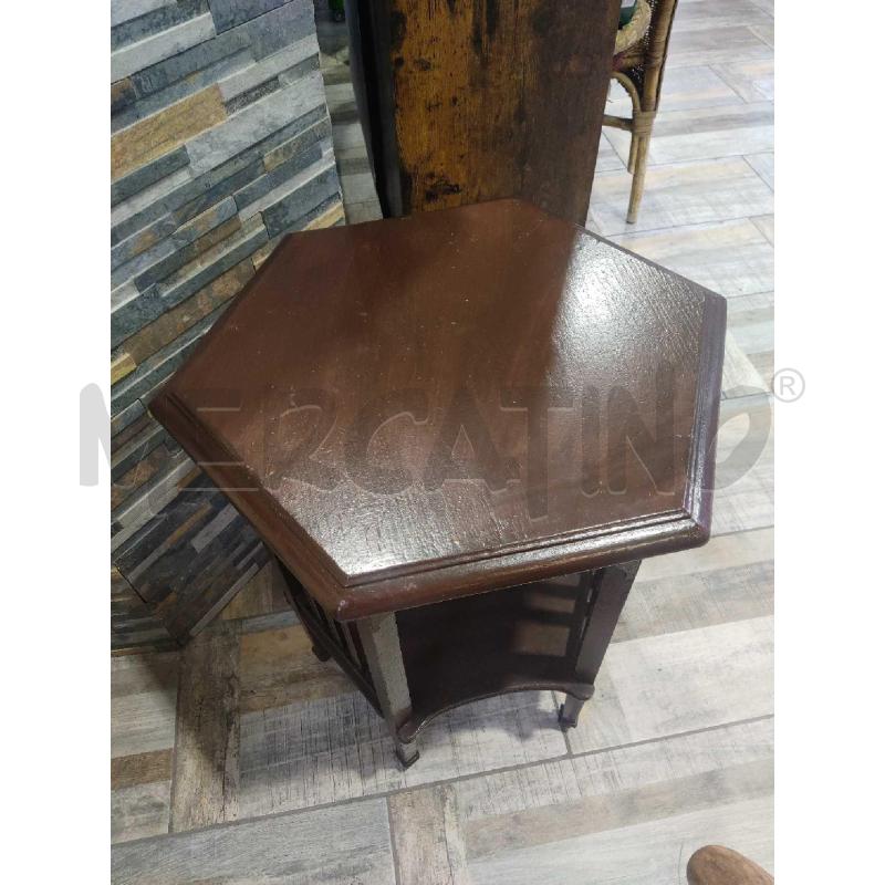 TAVOLINO ESAGONALE LEGNO VERNICIATO | Mercatino dell'Usato Settimo torinese 3