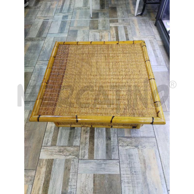 TAVOLINO VIMINI 90*90 CM ALTEZZA 33 CM | Mercatino dell'Usato Settimo torinese 1