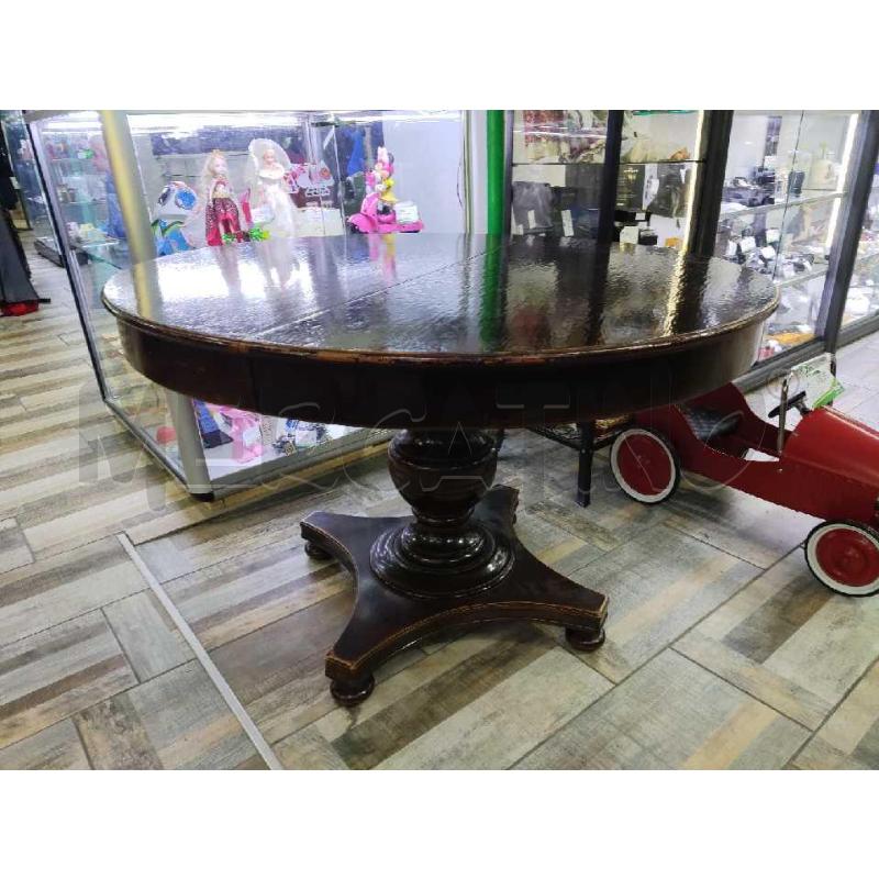 TAVOLO LEGNO ROTONDO CON PROLUNGHE DIAMETRO 120CM | Mercatino dell'Usato Settimo torinese 1