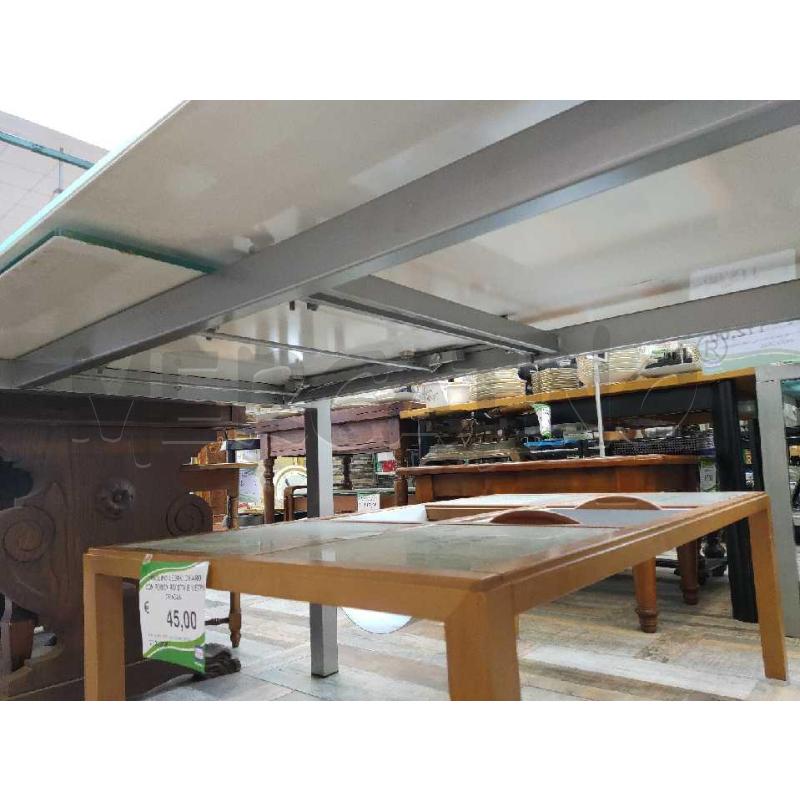 TAVOLO PIANO VETRO CON DUE ALLUNGHE | Mercatino dell'Usato Settimo torinese 3
