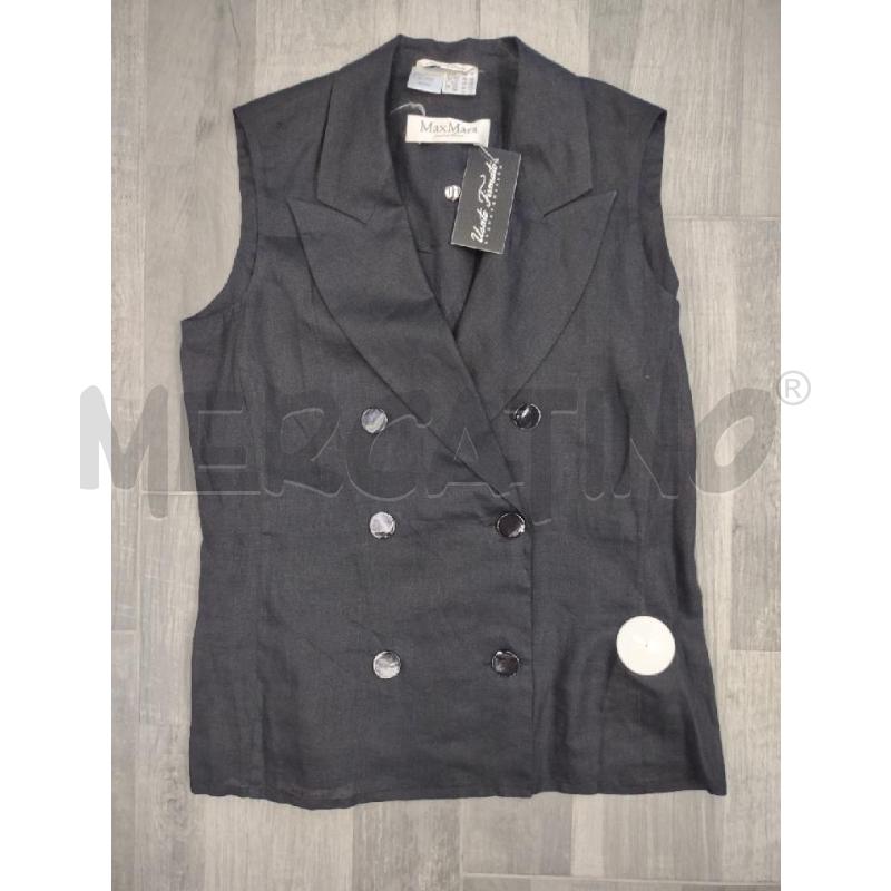 TOP CASACCHINA SMANICATA MAXMARA LINO NERA | Mercatino dell'Usato Settimo torinese 1