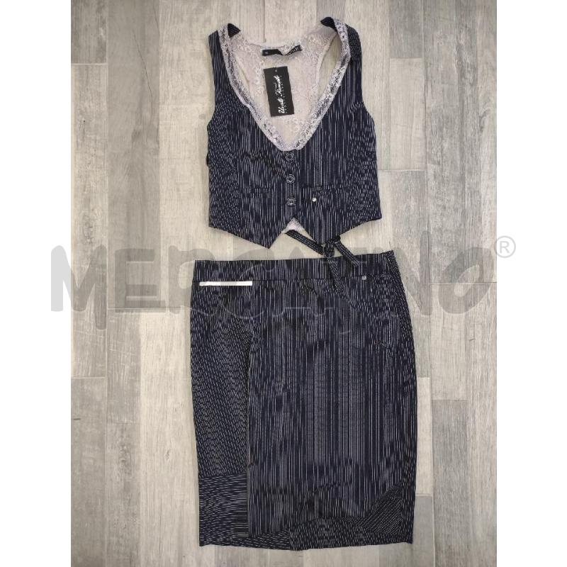 TOP+GONNA ANNARITA N. BLU RIGHE BIANCHE | Mercatino dell'Usato Settimo torinese 1