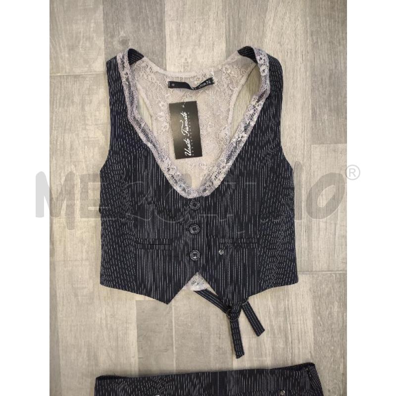 TOP+GONNA ANNARITA N. BLU RIGHE BIANCHE | Mercatino dell'Usato Settimo torinese 2