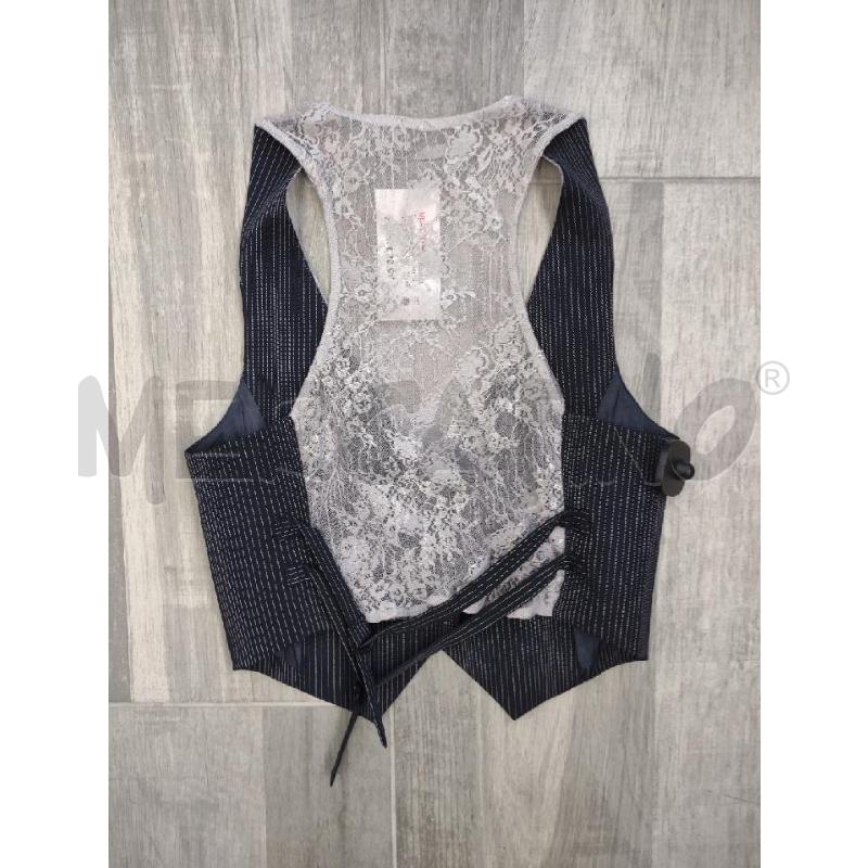 TOP+GONNA ANNARITA N. BLU RIGHE BIANCHE | Mercatino dell'Usato Settimo torinese 4