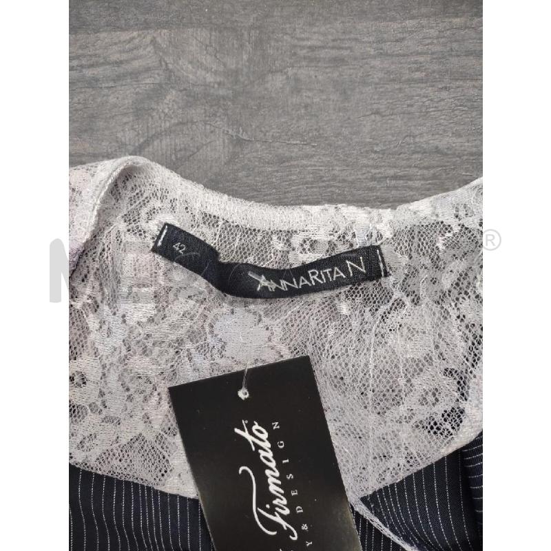 TOP+GONNA ANNARITA N. BLU RIGHE BIANCHE | Mercatino dell'Usato Settimo torinese 5