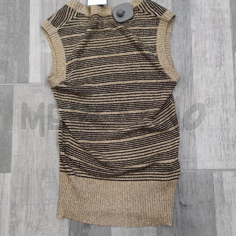 TOP LUISA SPAGNOLI LUREX DORATO RIGHE NERE | Mercatino dell'Usato Settimo torinese 2