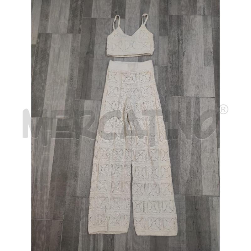 TOP+PANTALONE THE DROP BEIGE RICAMO  | Mercatino dell'Usato Settimo torinese 1
