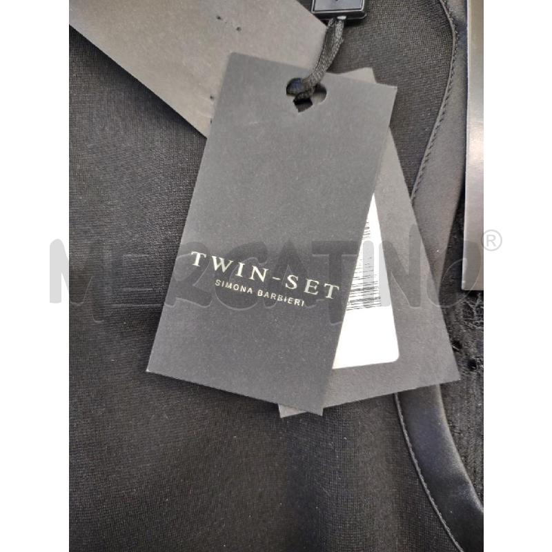 TOP SCEE TWIN SET NERO RETRO PIZZO NUOVO | Mercatino dell'Usato Settimo torinese 4