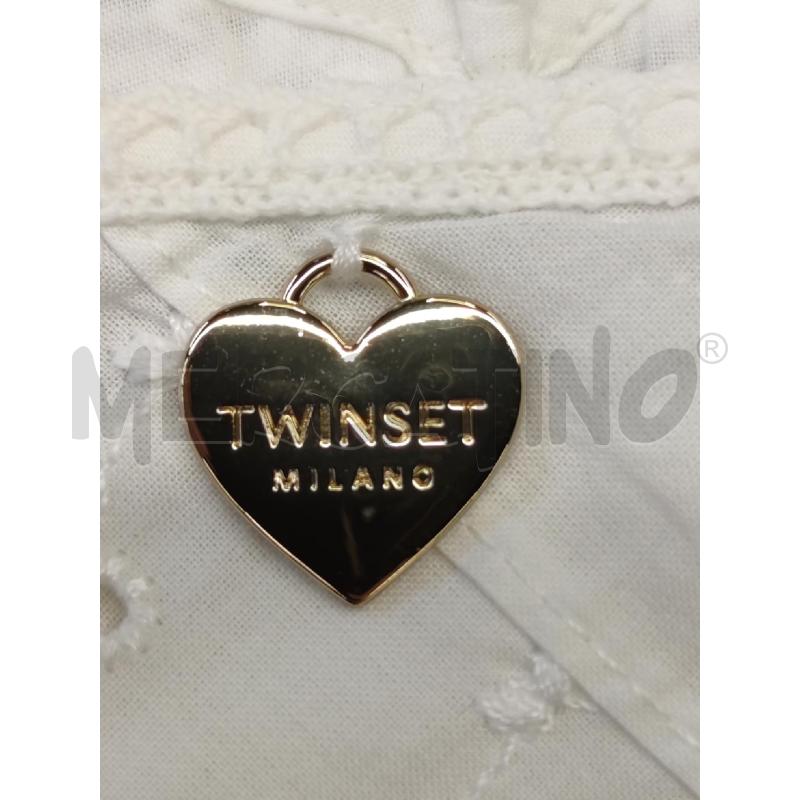 TOP TWINSET BIANCO FONDO FRANGE | Mercatino dell'Usato Settimo torinese 3