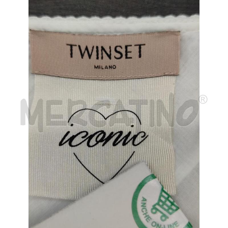 TOP TWINSET BIANCO FONDO FRANGE | Mercatino dell'Usato Settimo torinese 5