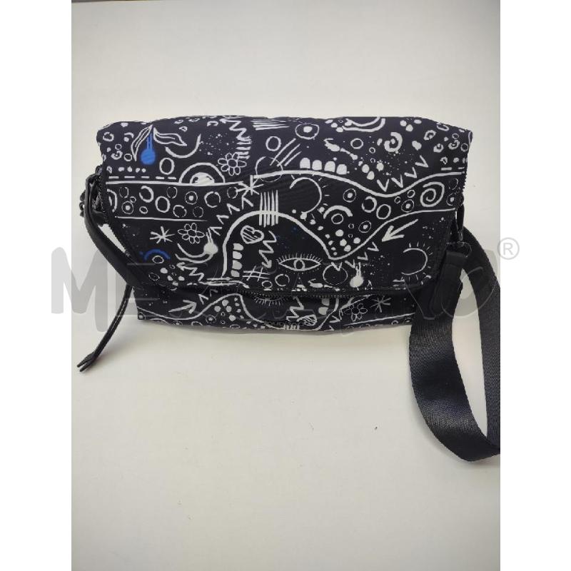 TRACOLLA DONNA DESIGUAL NYLON NERA DISEGNI BIANCHI | Mercatino dell'Usato Settimo torinese 1