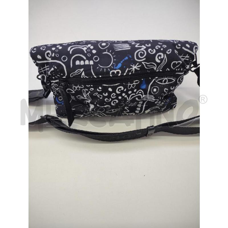 TRACOLLA DONNA DESIGUAL NYLON NERA DISEGNI BIANCHI | Mercatino dell'Usato Settimo torinese 2
