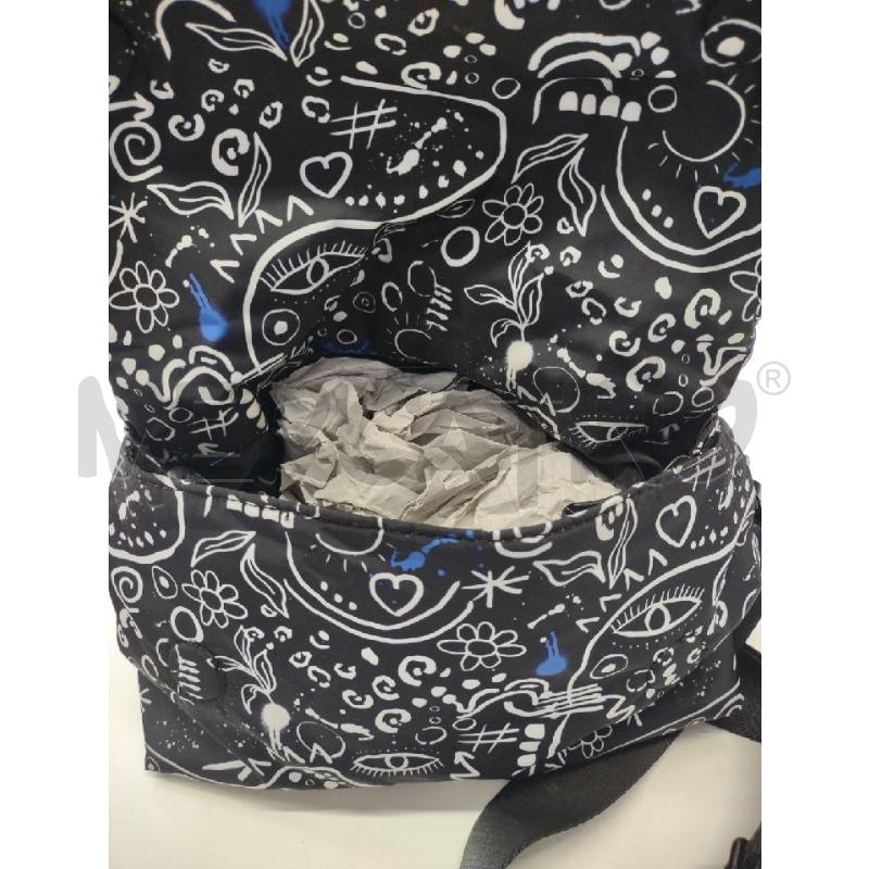TRACOLLA DONNA DESIGUAL NYLON NERA DISEGNI BIANCHI | Mercatino dell'Usato Settimo torinese 3