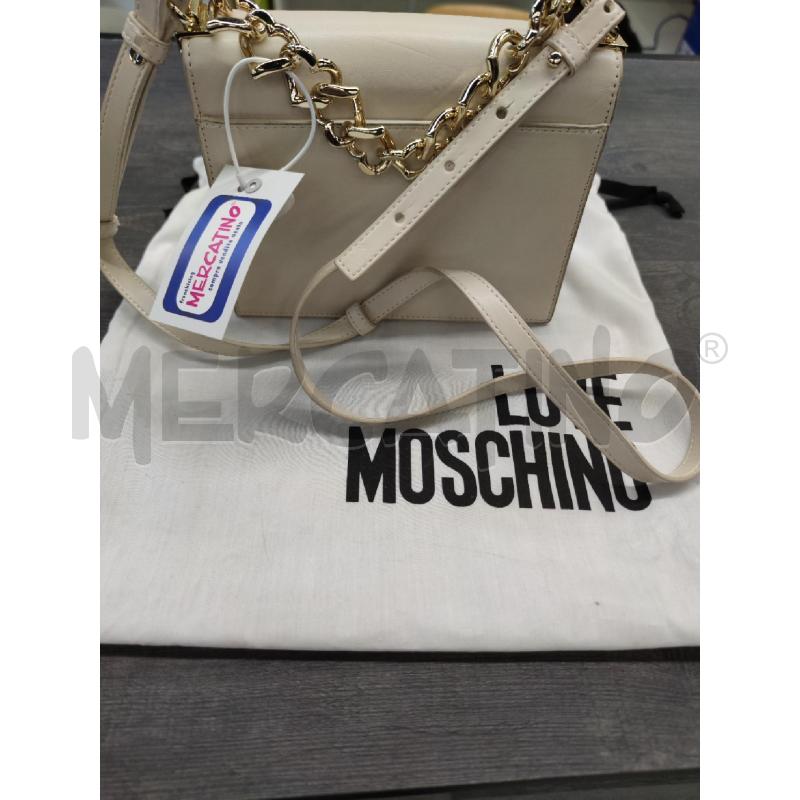 TRACOLLA DONNA LOVE MOSCHINO BEIGE MANICO CATENA | Mercatino dell'Usato Settimo torinese 2