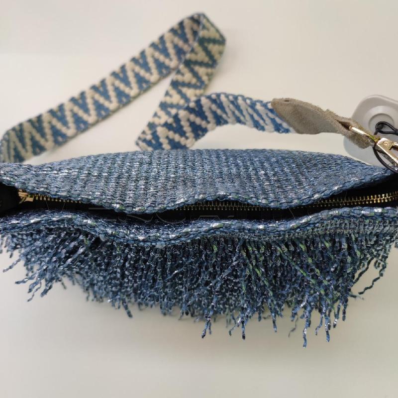 TRACOLLA DONNA VIAMAILBAG RAFIA SPALMATA AZZURRA | Mercatino dell'Usato Settimo torinese 3
