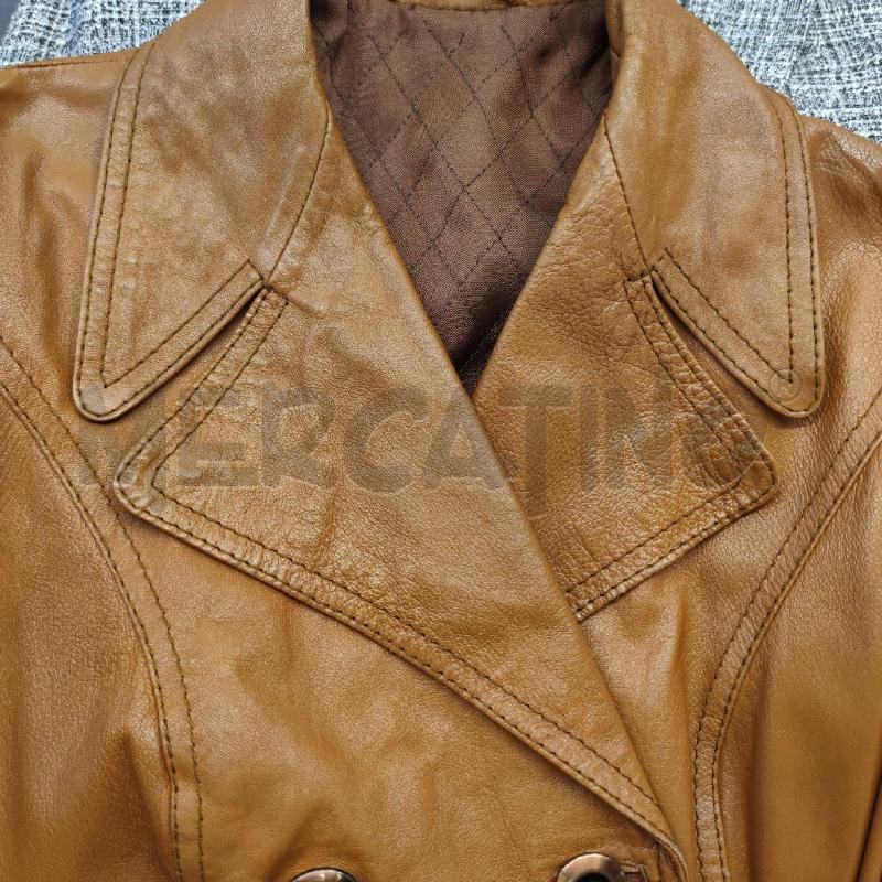 TRENCH DONNA IL DEAL PELL CAMMELLO PELLE DOPPIO PETTO | Mercatino dell'Usato Settimo torinese 3