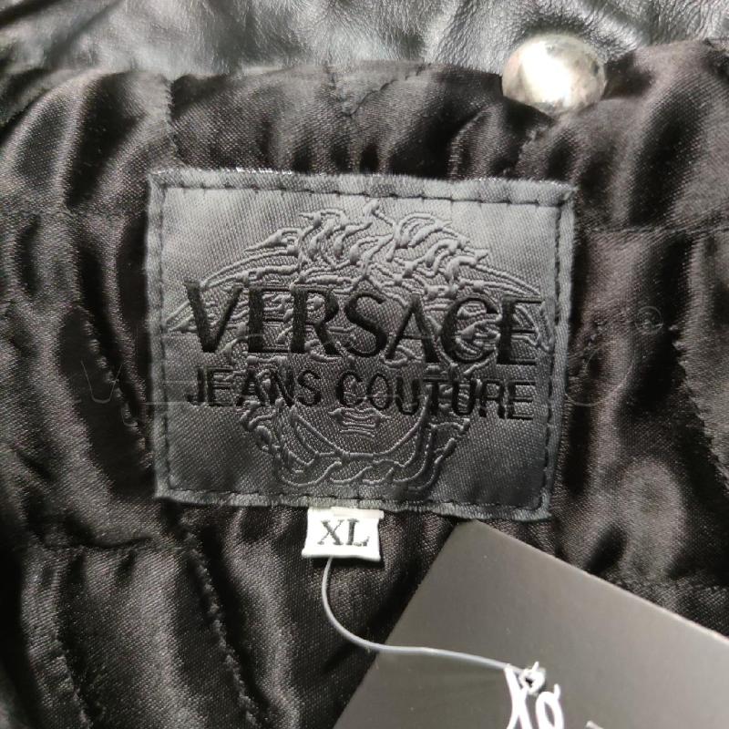 TRENCH UOMO PELLE NERA VERSACE JEANS COUTURE DOPPIOPETTO | Mercatino dell'Usato Settimo torinese 3