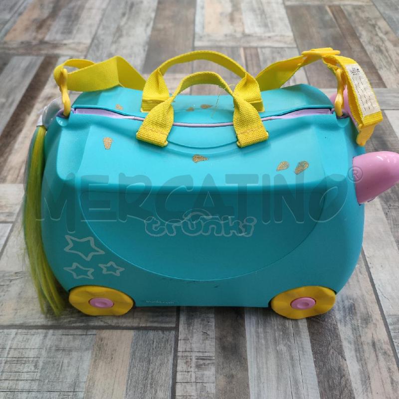 TROLLEY TRUNKI AZZURRE MANICI GIALLI  | Mercatino dell'Usato Settimo torinese 1