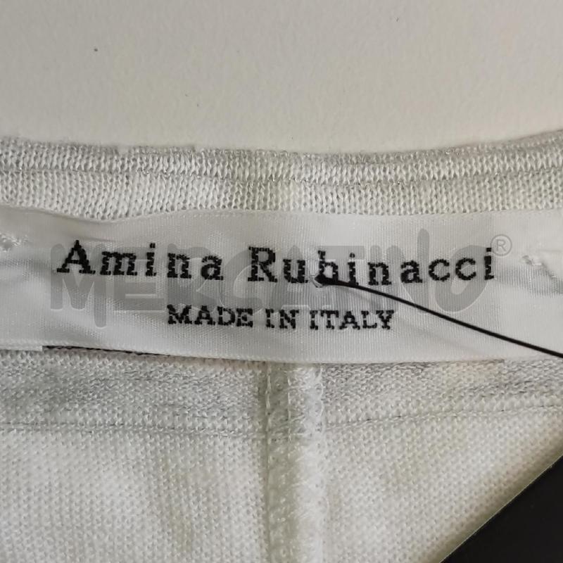 T SHIRT DONNA AMINA RUBINACCI BIANCA RIGHE BLU | Mercatino dell'Usato Settimo torinese 3