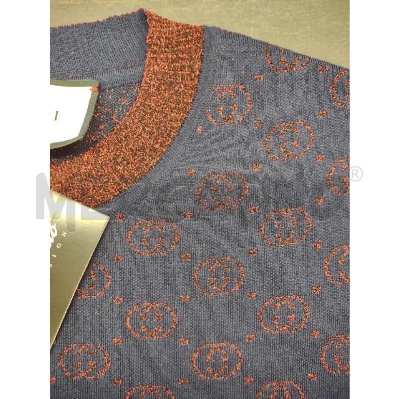 T SHIRT DONNA GUCCI BLU NOTTE MULTILOGO LUREX BORDEAUX | Mercatino dell'Usato Settimo torinese 4