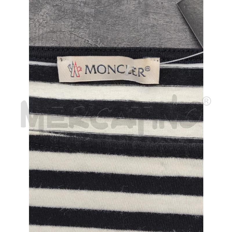 T SHIRT DONNA MONCLER RIGHE NERE BIANCHE ROUGE FONDO | Mercatino dell'Usato Settimo torinese 2