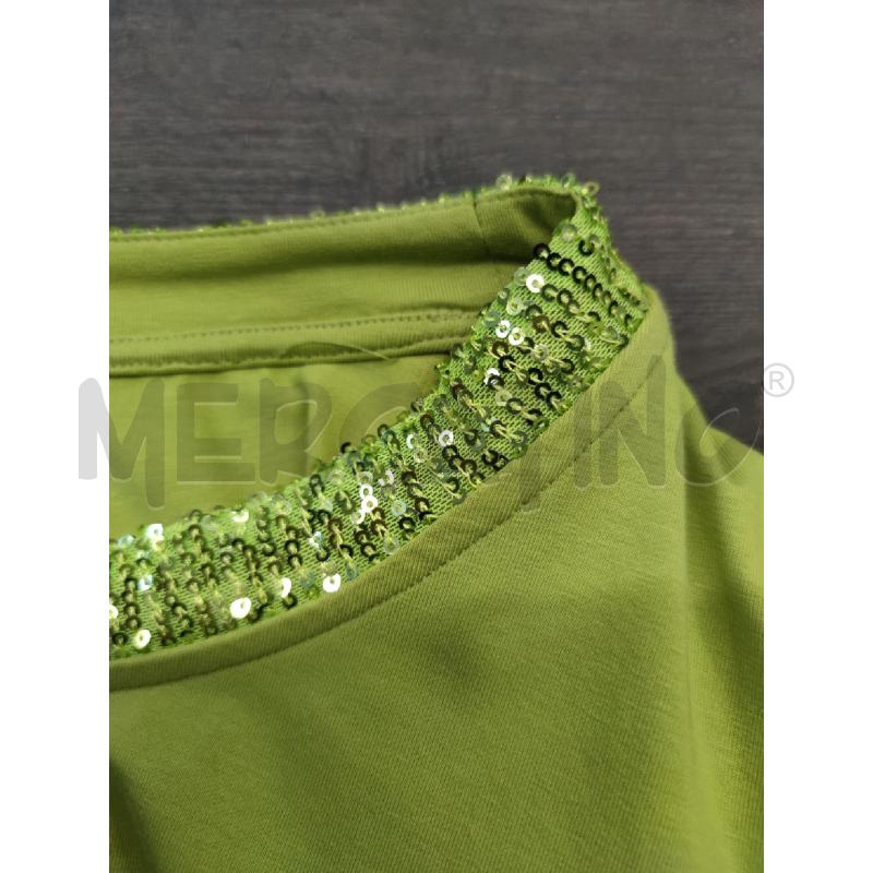 T SHIRT DONNA VERDE ACIDO PAILLETTES | Mercatino dell'Usato Settimo torinese 4