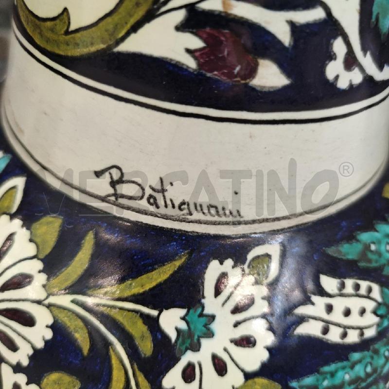 VASO BATIGNANI DECORO BLU VERDE FIORI  | Mercatino dell'Usato Settimo torinese 2