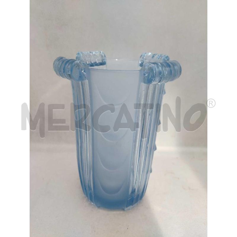 VASO BLU TRASPARENTE FIORI | Mercatino dell'Usato Settimo torinese 1