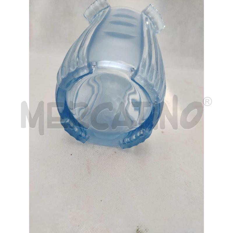 VASO BLU TRASPARENTE FIORI | Mercatino dell'Usato Settimo torinese 3