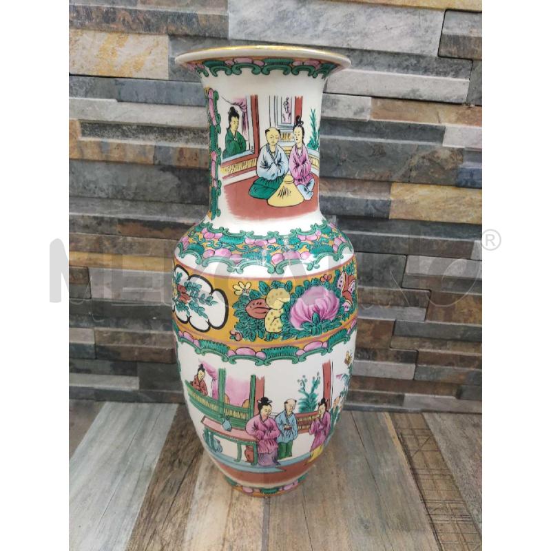 VASO CINESE BORDO DORO BIANCO VERDE  | Mercatino dell'Usato Settimo torinese 1